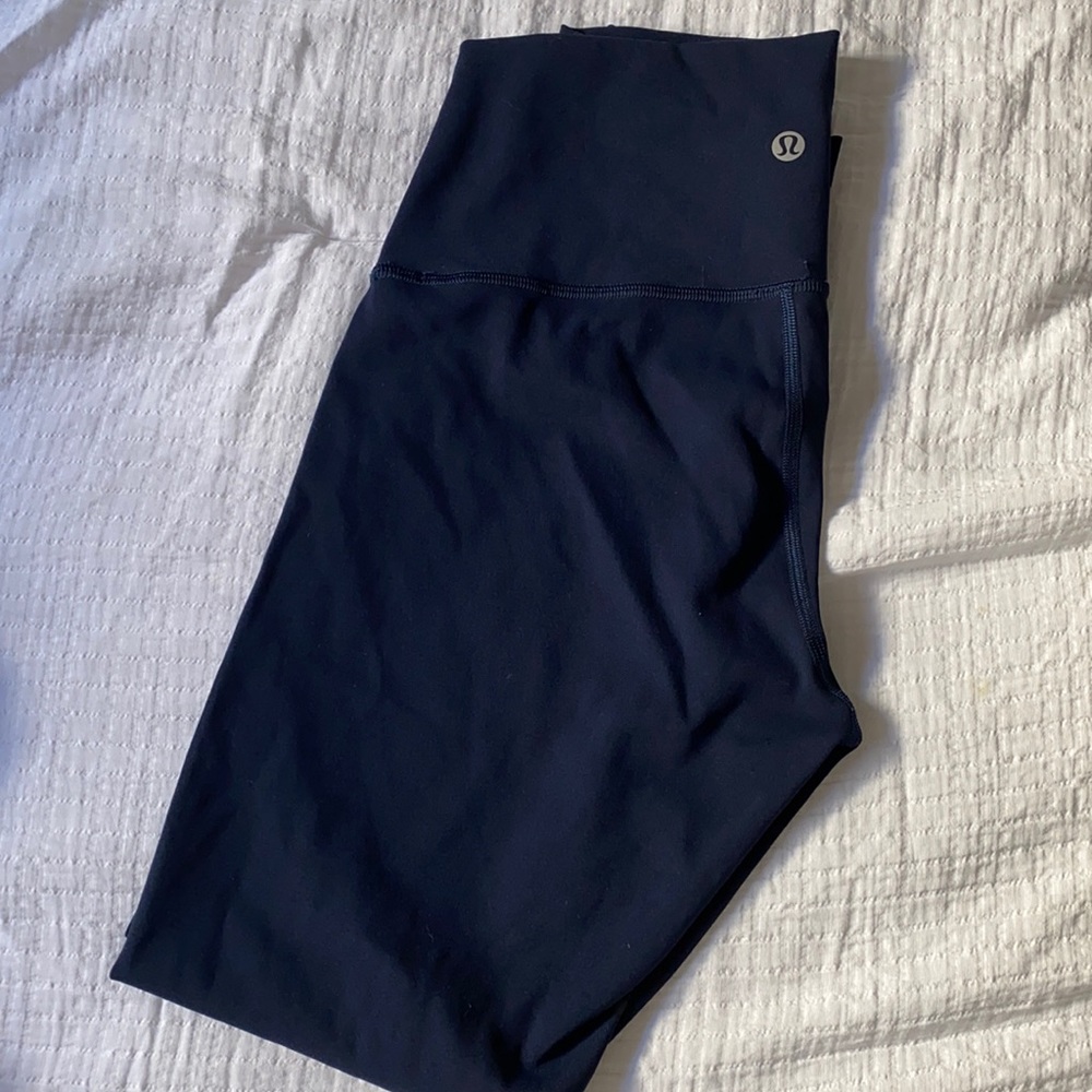 Navy Lululemon wunder under, full on luxtreme 25”